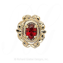 GS316 G - 14 Karat Gold Garnet Slide 